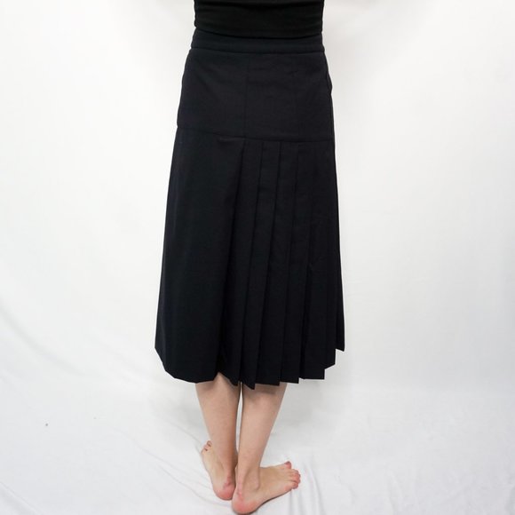 TOTOKAELO Shuri Wool Blend Pleated Wrap Skirt NWT - Picture 4 of 8